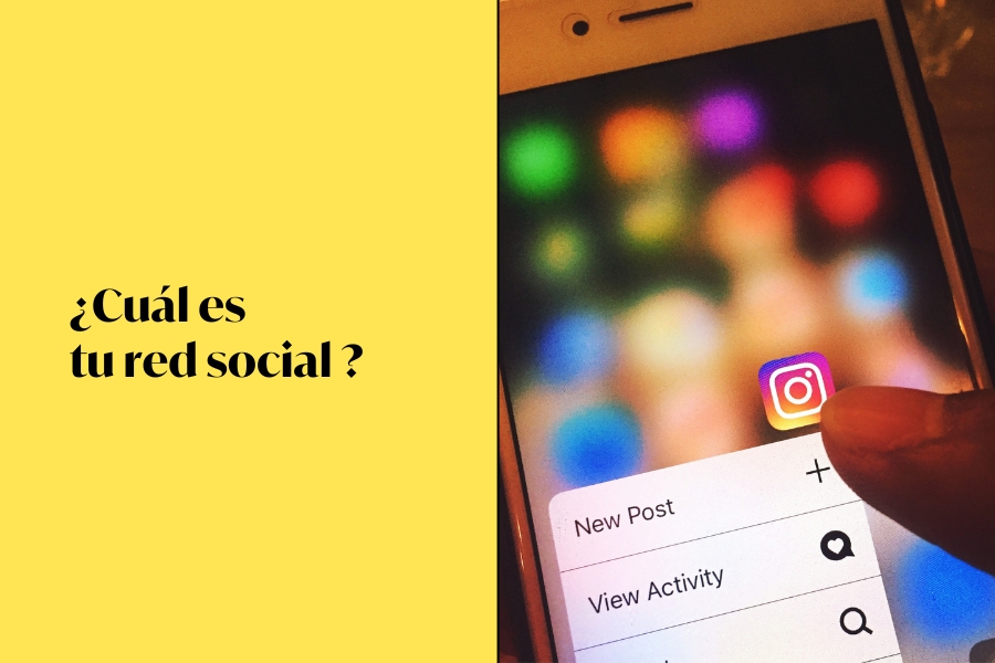 Pantalla de móvil con el icono de Instagram