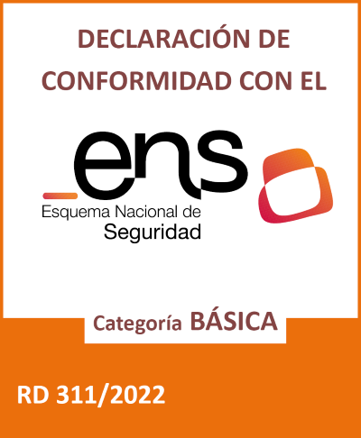 Distintivo declaración de conformidad con el ENS