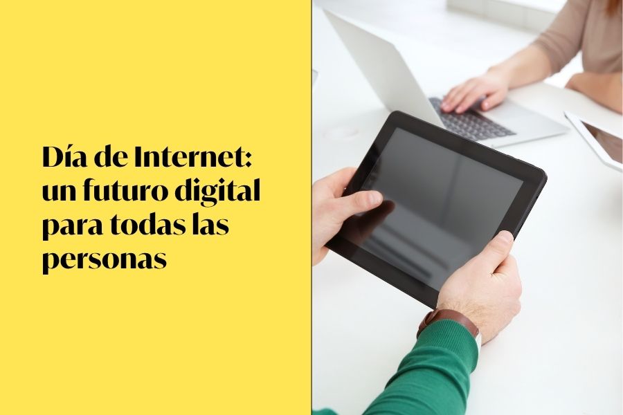 personas usando una tablet y un ordenador